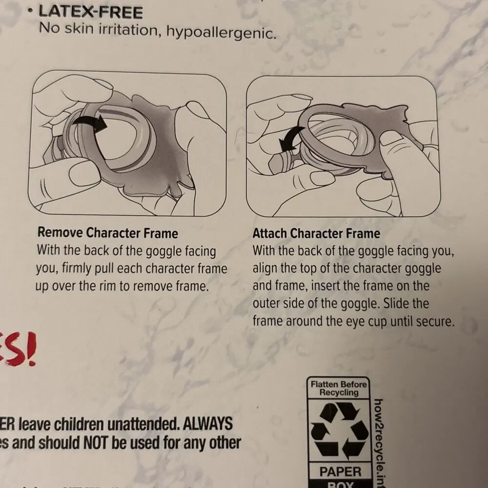 NIB Dolfino Shark 3-in-1 Kids Swim Goggles Ages 3+ Latex-Free